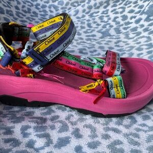 CHLOÉ X TEVA HURRICANE XLT2 AMPSOLE FLAT SANDAL Size 38W